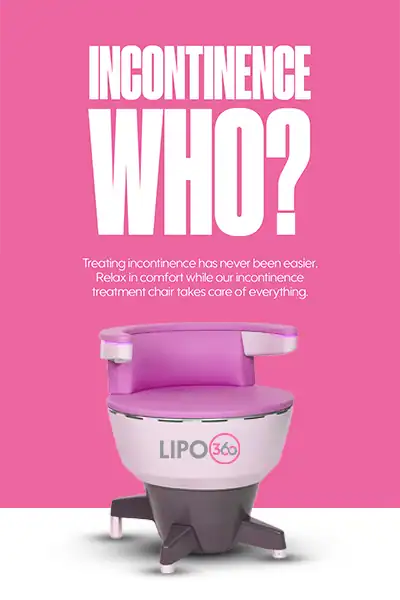 LIPO360 EMS Chair Can Help with Urinary Incontinence 2 Image of a urinary incontinence treatment seat Billingshurst