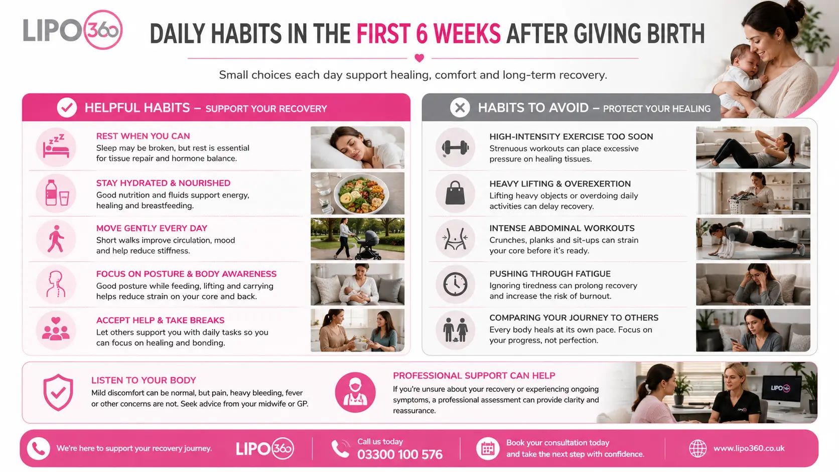 What to Do (and Avoid) in the First 6 Weeks After Giving Birth To Avoid Diastasis Recti 3 First 6 Weeks After Giving Birth To Avoid Diastasis Recti Billingshurst : Daily Habits in the First 6 Weeks After Giving Birth